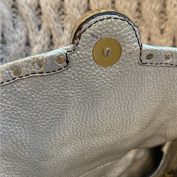 Vintage VERSACE Hobo Beige‎ Leather Suede Fringe Tassel Fringe Hand Bag Tassle - Picture 8 of 15